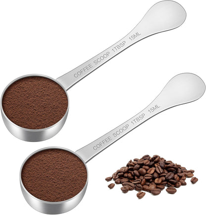 1PCS Coffee Scoop(1TBSP | 3TSP | 15ML), Stainless Steel Measuring Spoon, Food Grade Scooper for Ground Coffee, Bean, Powder, Espresso