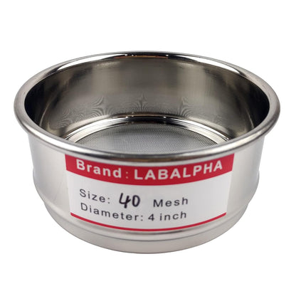 LABALPHA 70 Mesh Lab Sieves, Test Sieve #70 Mesh, 4'' Diameter, 304 Stainless Steel Wire Cloth (0.22mm)