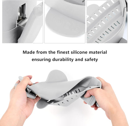 Li&Zhao Clip on Strainer - Fine Mesh Strainer Pasta Strainer Pot Strainers for Kitchen Collapsible Colander Food Strainer(Green)