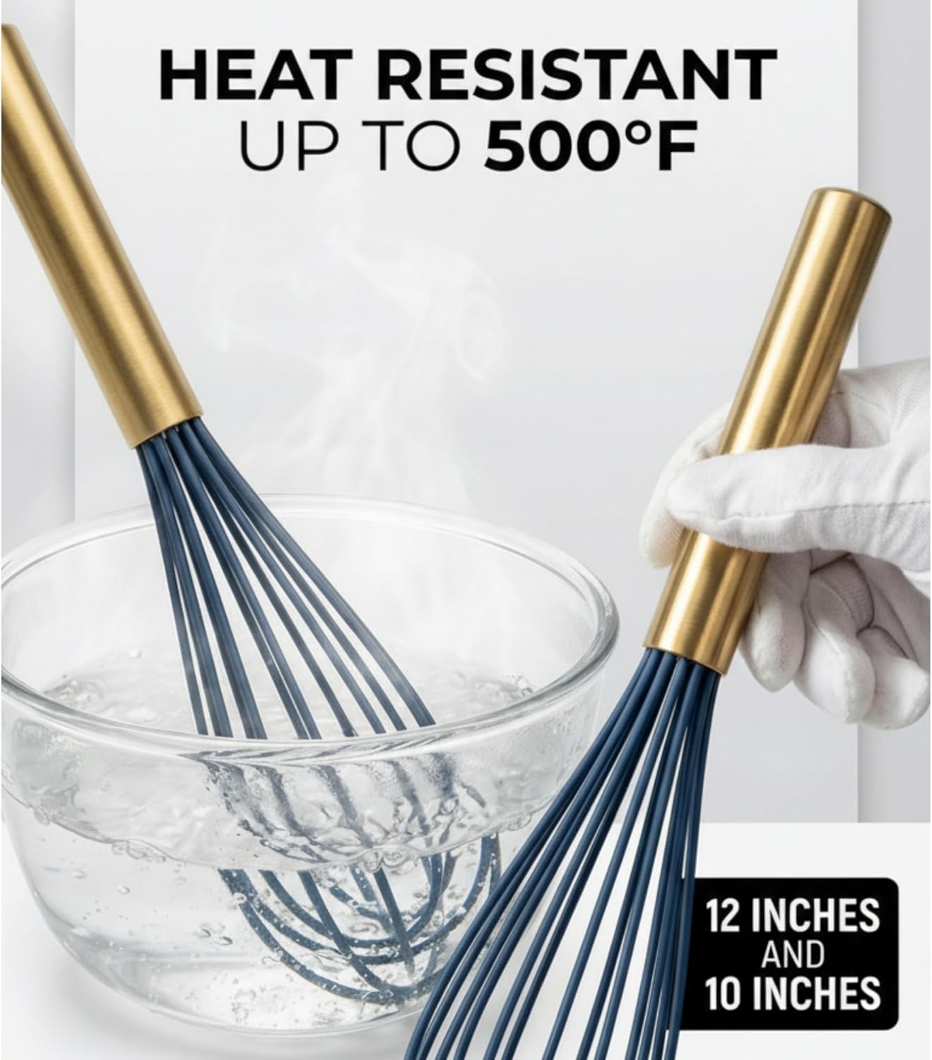 Farberware Professional Silicone Mini Whisks (Set of 2), Black