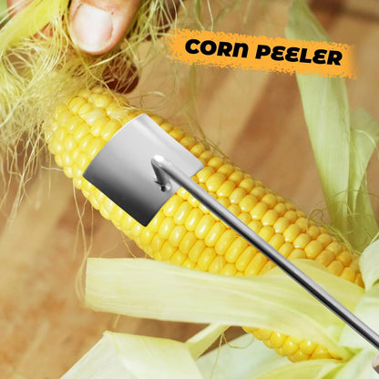 Corn Stripper Tool - Efficient Kernel Remover & Shucker for Fresh Corn, with Wooden Handle 3Pcs