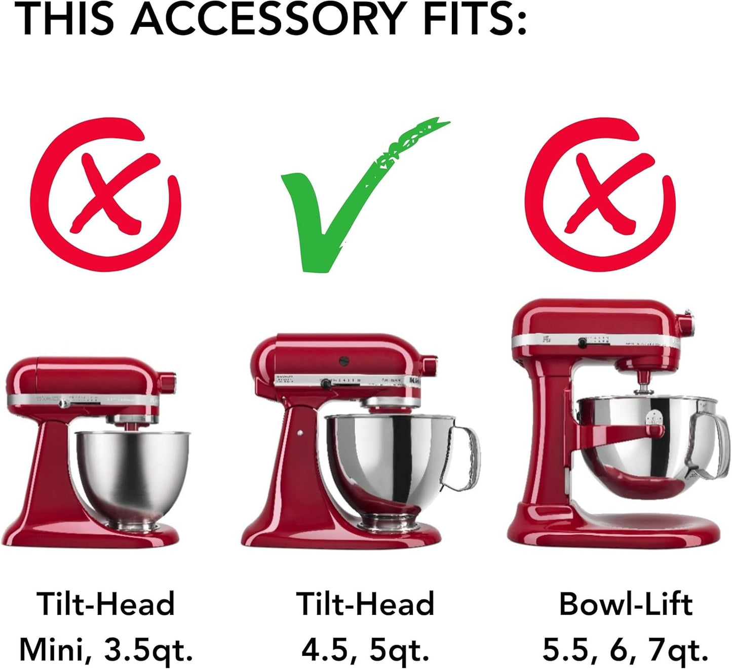 KitchenAid 5 Quart Tilt-Head Glass Bowl with Measurement Markings & Lid - KSM5GB