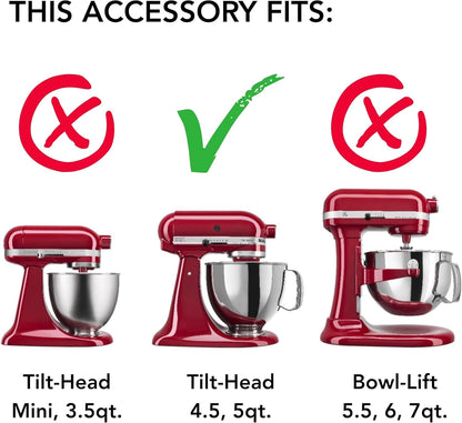 KitchenAid 5 Quart Tilt-Head Glass Bowl with Measurement Markings & Lid - KSM5GB