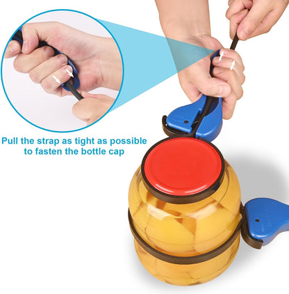 Double-Handle Jar Opener for Seniors, Expert solution for opening large jars (such as kimchi jars), Gifts for Weak Hands with Arthritis, Patent | Kitchen Gadgets, Self-Locking Design