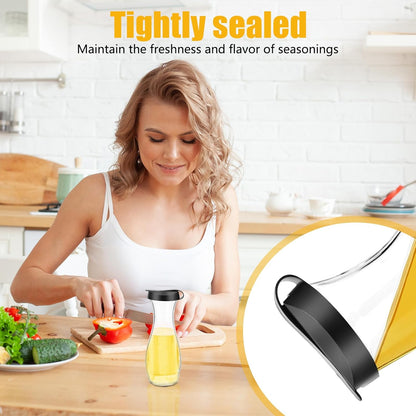 2-Pack Replacement Lids For Good Seasons Salad Dressing Cruet Glasses,Food-Grade Plastic,Tight Fit & Closeable Cap