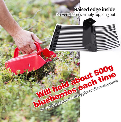 1/2/4 Pack Berry Picker, with Metallic Comb and Ergonomic Handle for Easier Berry Picking