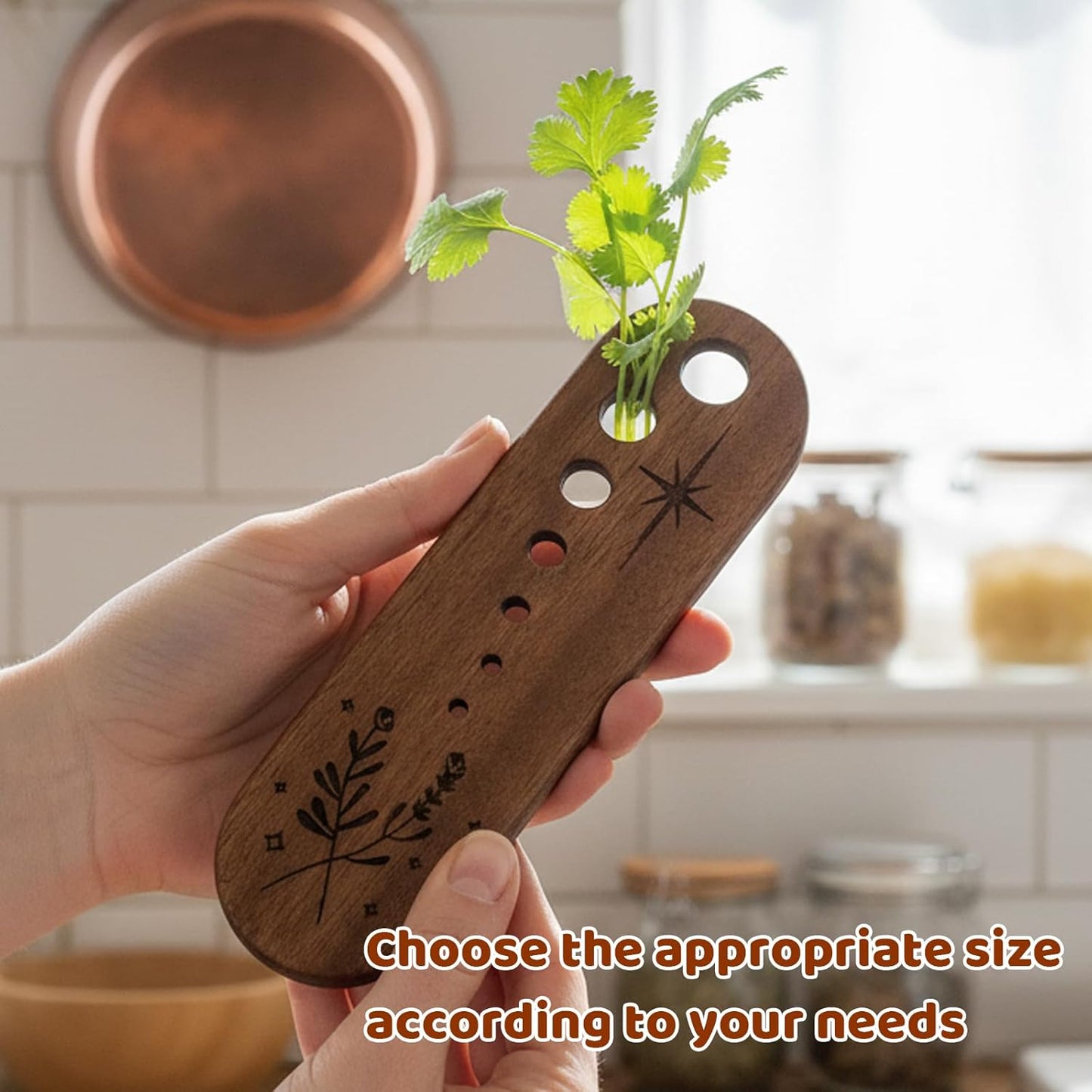 Herb Stripper, Pottery Herb Stripper Bowl for Kitchen Use, Herb Stripping Tool with Wooden Handle, Compact Size 4.6 x 16 cm for Easy Storage, Efficient Herb Processing Solution for User