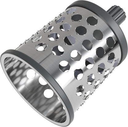 Zyliss Rotary Cheese Grater, Aluminium, 3 Steel Drum Blades, Cheese, Vegetable, Chocolate, Nut, Fruit Grater with Handle, Non-Slip Suction Foot and Table Clamp, 5 Year Guarantee