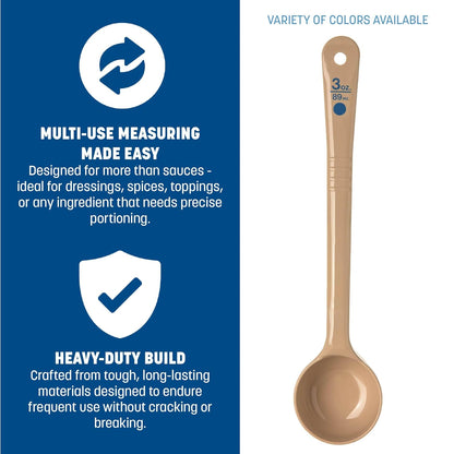 Carlisle FoodService Products Short Handle Portion Control Spoon 4 Ounces Beige
