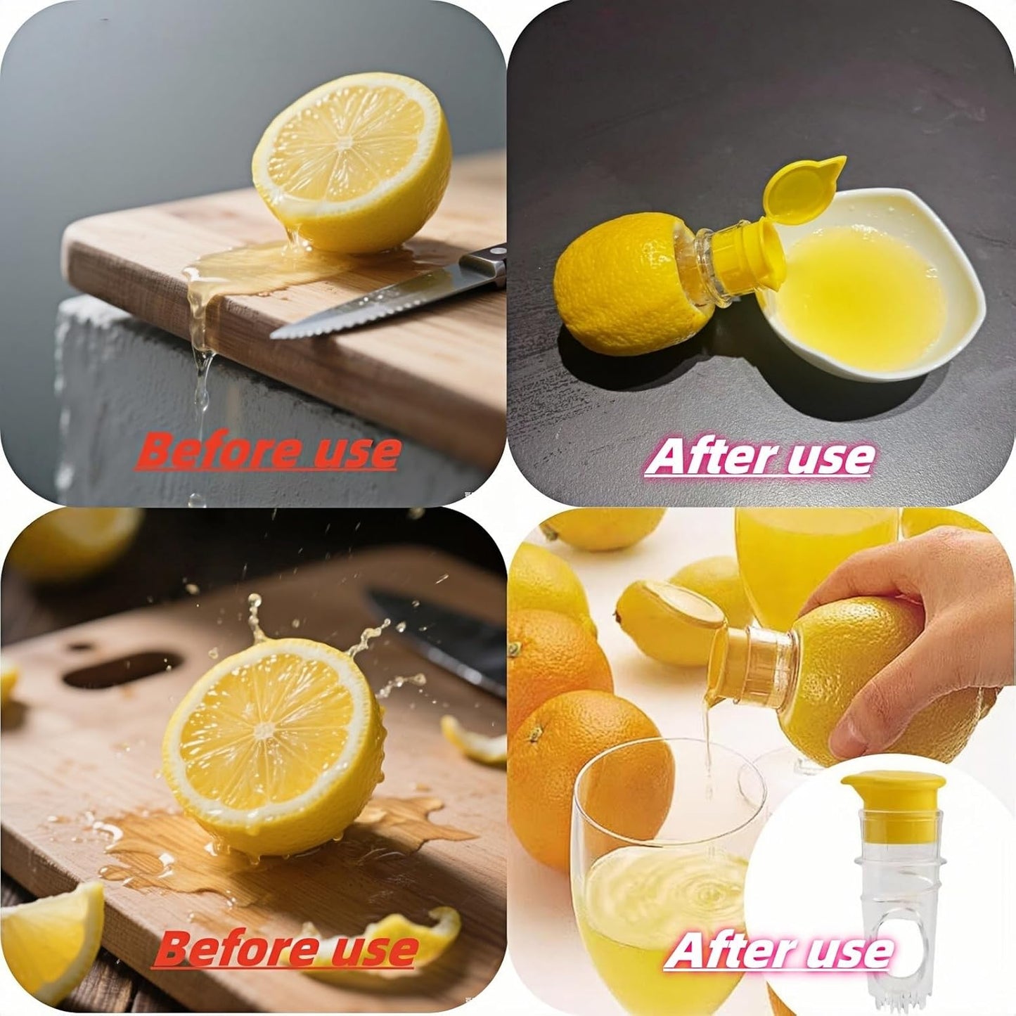 2-Pack Lemon Squeezer, Amazon Lemon Squeezer，4 Pairs Of Pe Disposable Gloves