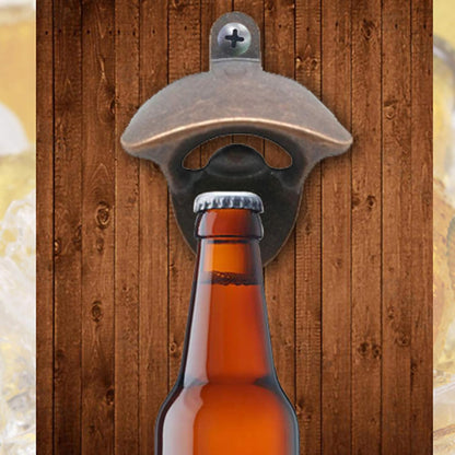 RONYOUNG 12PCS Wall Mounted Bottle Opener Vintage Beer Bottle Opener Suitable for Bars KTV Hotels Homes (Black+Silver+Green Bronze)