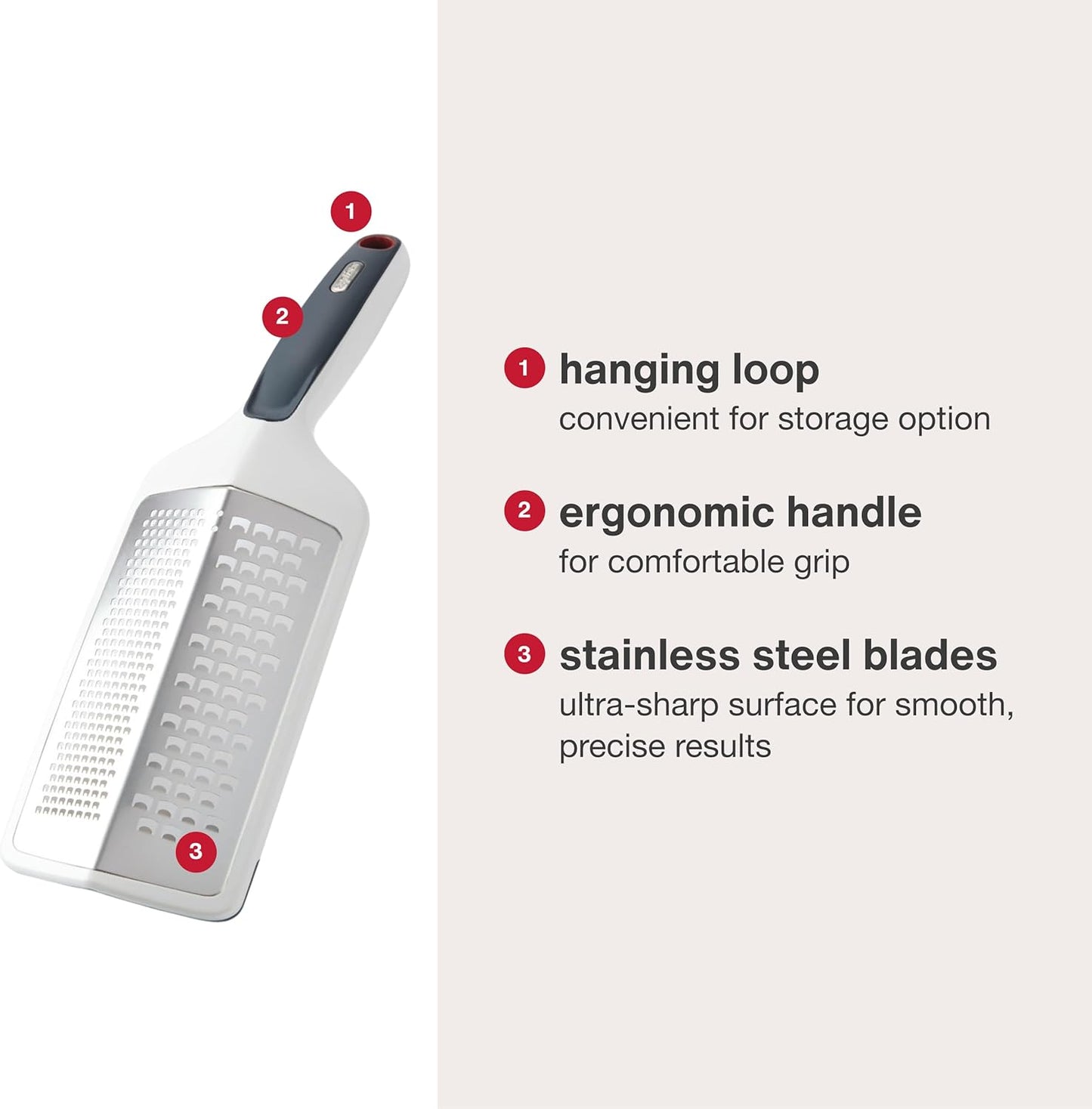Zyliss Fine Grater and Zester - Handheld Grater with Stainless Steel Blade & Wheat Straw Handle - Ideal for Hard Cheese, Chocolate, Fruit, Vegetables, & More - Protective Cover Doubles as Scraper