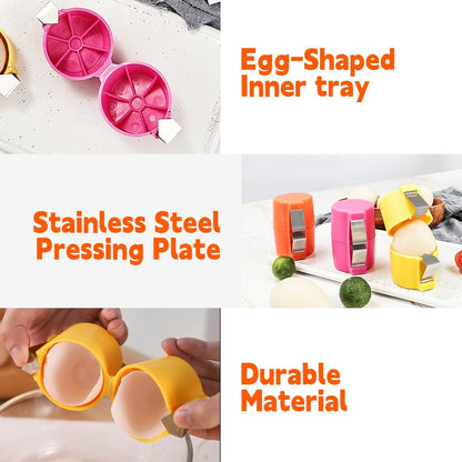 Egg Shell Opener Egg Separator for Raw Eggs,Hard Boiled Egg Peeler Egg Cube Egg Separator,Quickly Cutting Off Cooked Eggs,Stainless Steel Eggshell Breaker Egg Shell Cutter Kitchen Gadgets