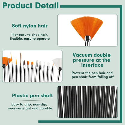 30PCS Food Safe Paint Brushes - Professional Cake Decorating Tools Kit for Cookies, Cupcakes & Fondant Cookie Decorating Supplies