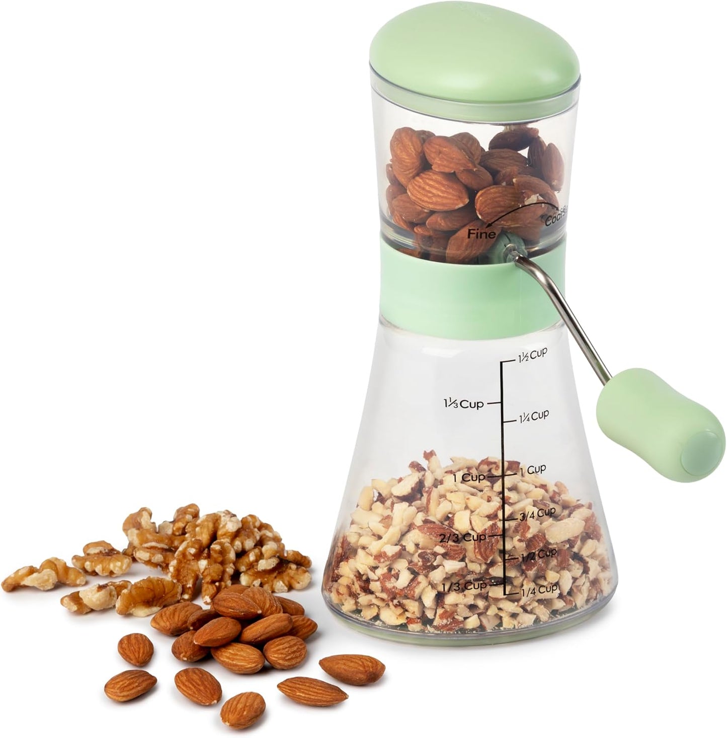 Prepworks by Progressive Nut Chopper with Non-Skid Base, Red
