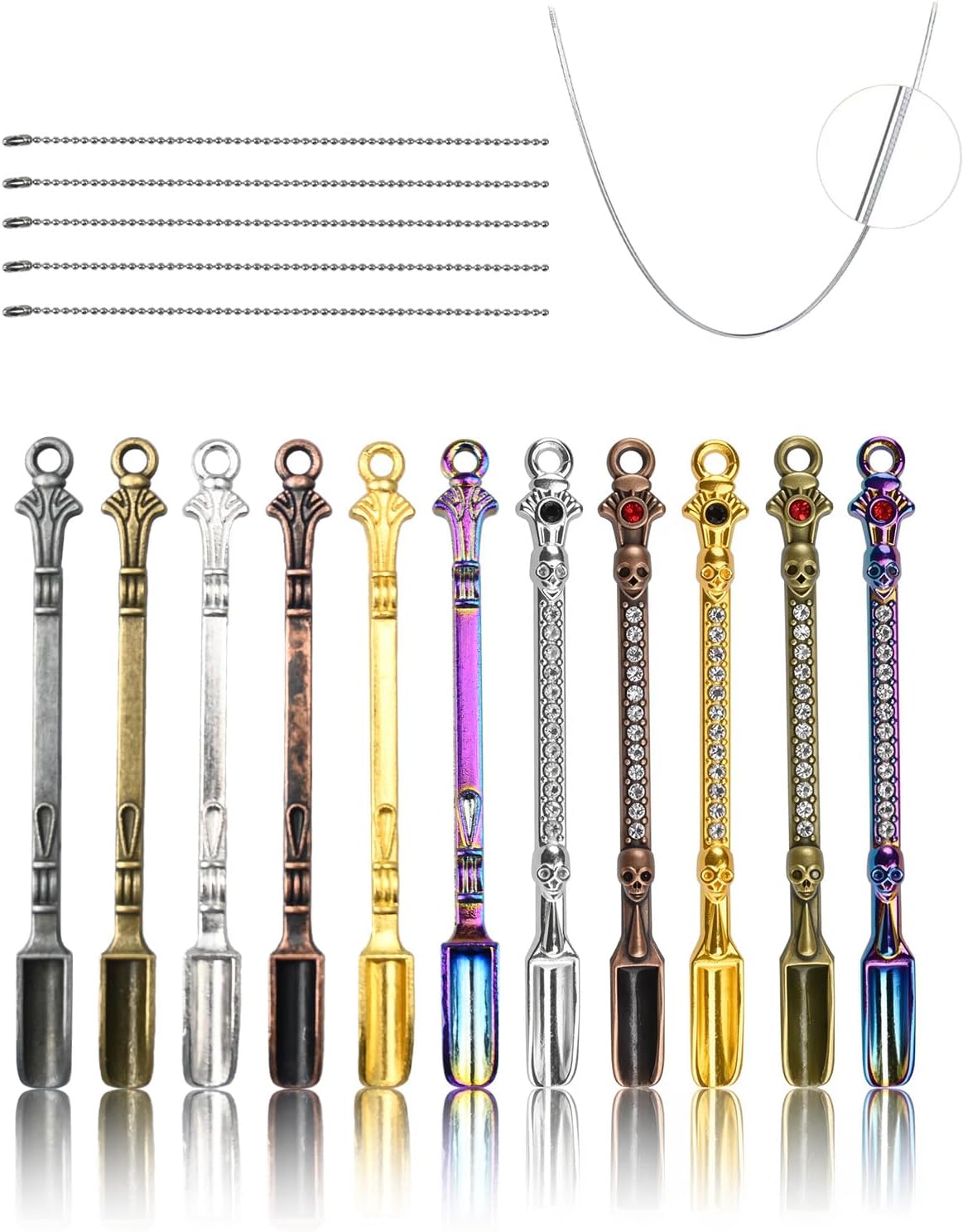 11Pcs Mini Spoons, Mini Measuring Spoon, Multicolor Tiny Metal Spoons, Small Shovel Spoon for Measuring Coffee, Spices, Sugar
