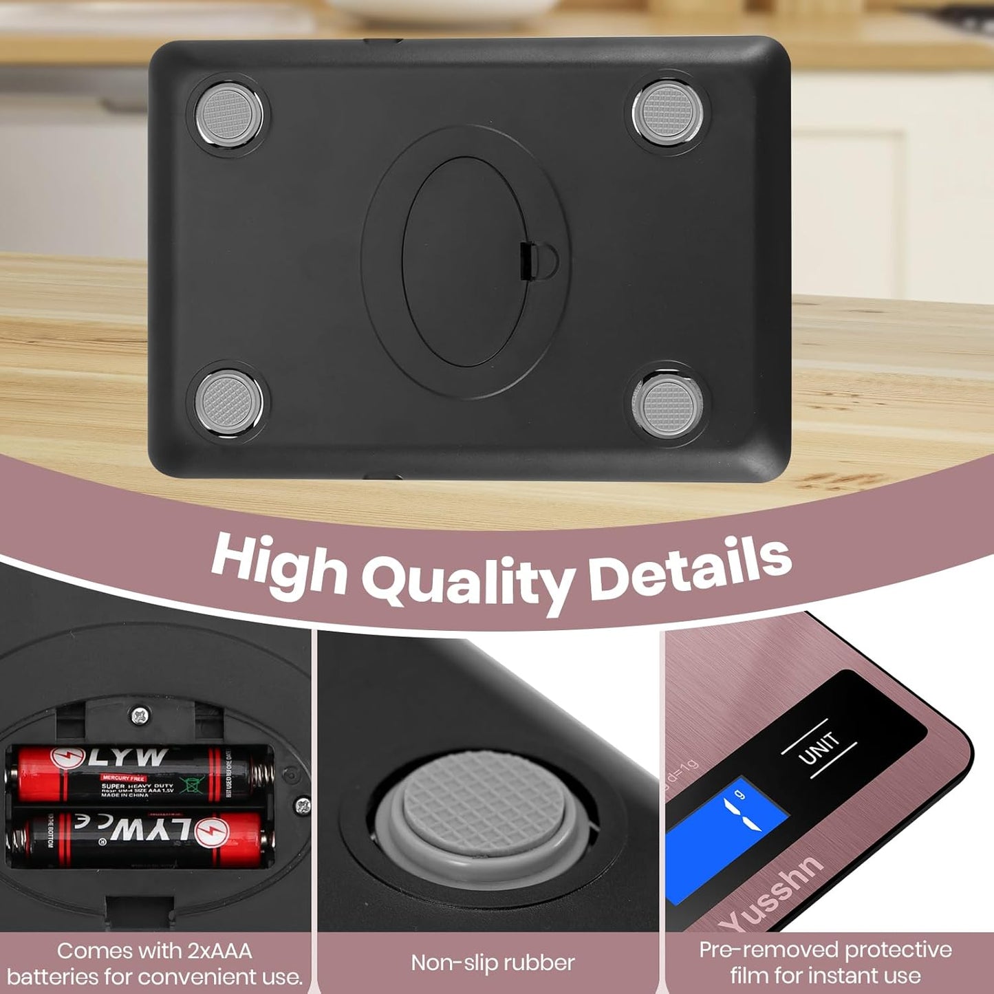 Food Scale, 11lb Kitchen Scale with 0.05oz/1g Precision, 6 Units Tare Function & LCD Display, Stainless Steel Digital Scale for Baking, Cooking, Meal Prep - Kitchen Gadgets & Gifts, Home Essentials