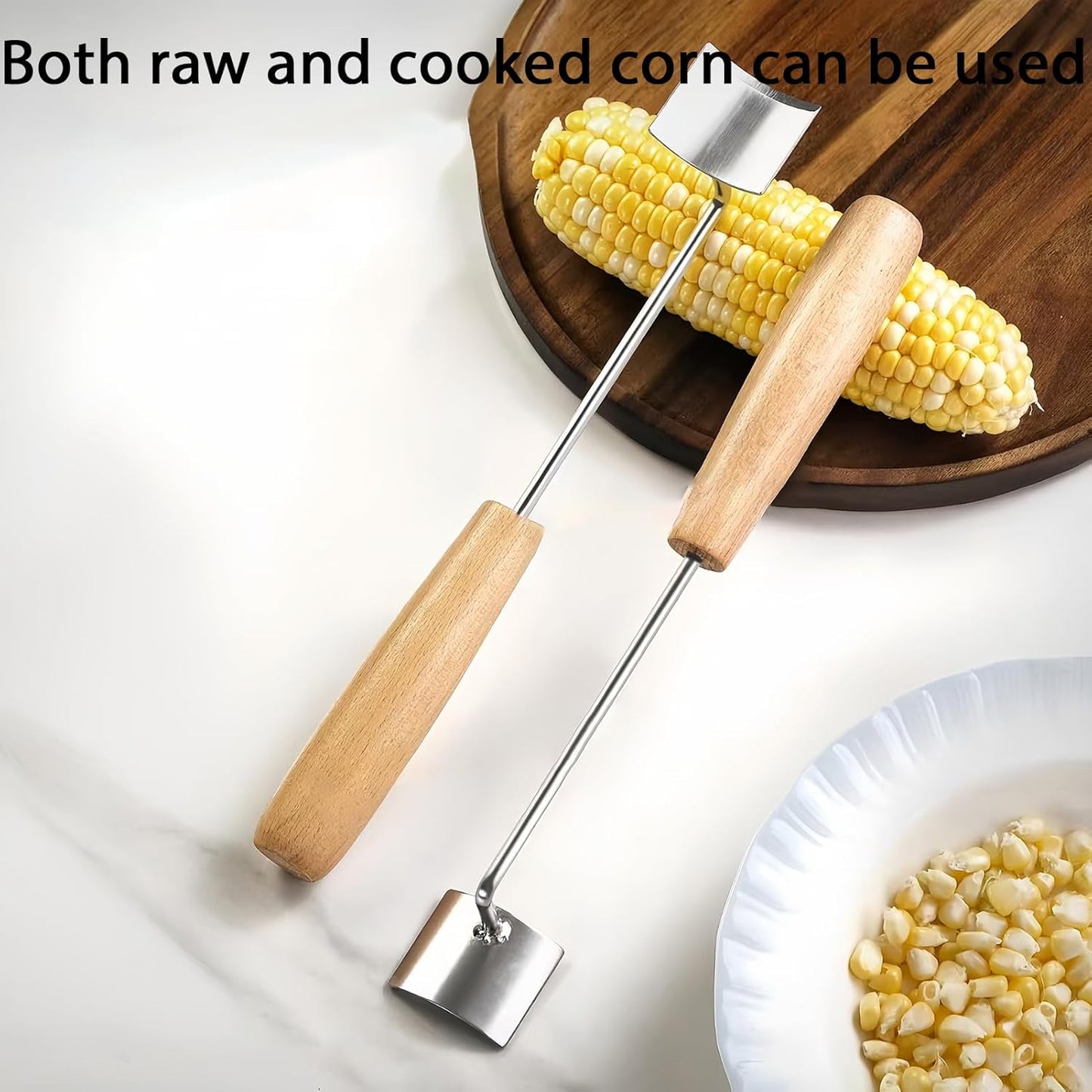 2 Pack Corn Cob Stripper Tool, Efficient Kernel Peeler for Home Kitchen, Essential for Corn Removal