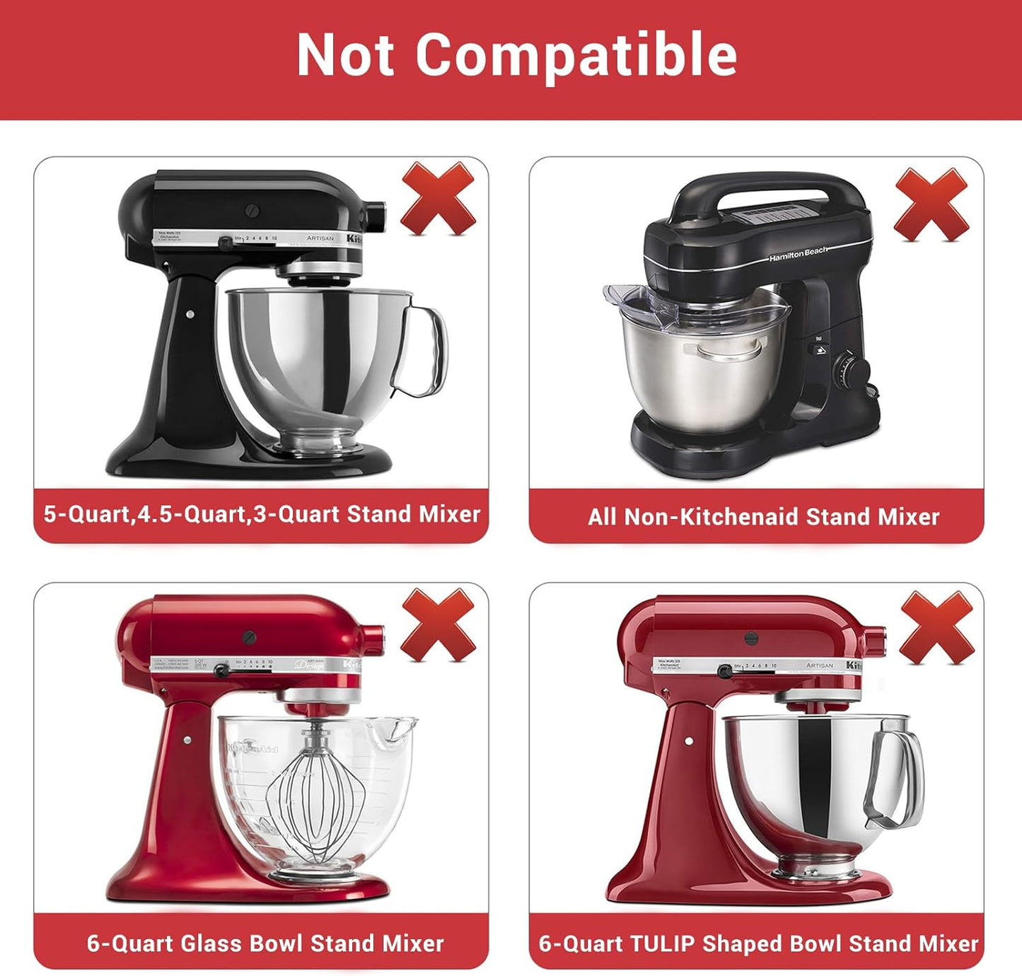 Flex Edge Beater Accessories and Attachments for KitchenAid 6 Quart Bowl-Lift Stand Mixer, Pastry Paddle Attachment for Kitchenaid, Dishwasher Safe, White