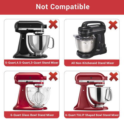 Flex Edge Beater Accessories and Attachments for KitchenAid 6 Quart Bowl-Lift Stand Mixer, Pastry Paddle Attachment for Kitchenaid, Dishwasher Safe, White