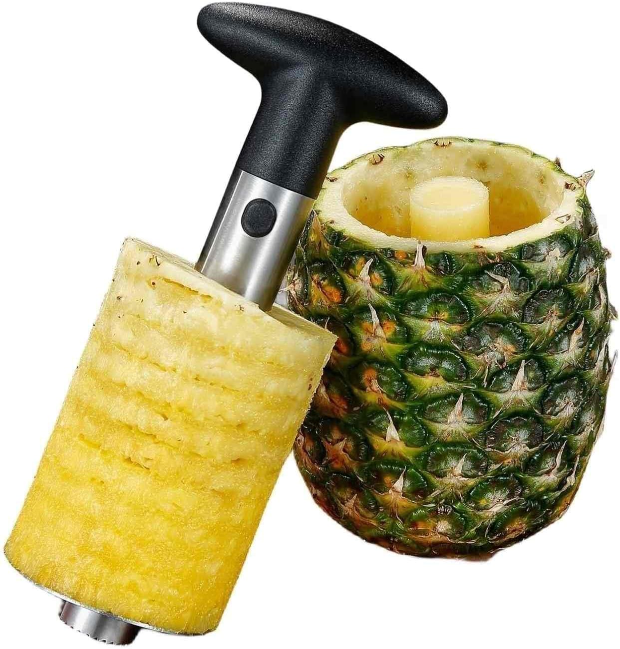 Pineapple Corer and Slicer Tool, Premium Pineapple Cutter and Corer, Stainless Steel Pineapple Peeler- [Reinforced sharp blades -Upgraded material-Easy to Use/Clean]- Easy Core remover Kitchen Tool