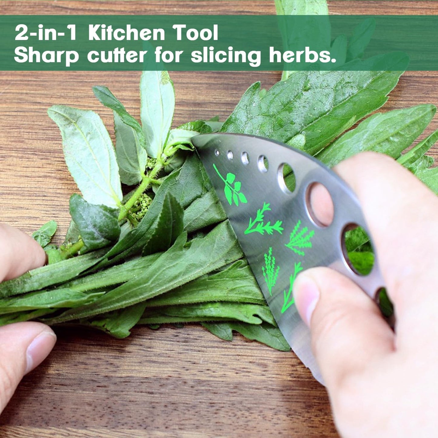 Herb Stripper 9-Hole Stainless Steel Peeler & 5-Hole Herb Stripper Bowl – Ceramic Herb Peeling Bowl, Kitchen Herbs Leaf Stripping Tool Easy to Clean Tools for Fresh Kale, Rosemary & Basil