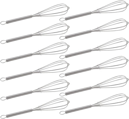 5 Inch Endurance Stainless Steel Mini Whisk/Egg Beater, Set of 12