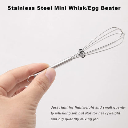 5 Inch Endurance Stainless Steel Mini Whisk/Egg Beater, Set of 12