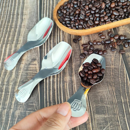 Stainless Steel Mini Scoop for Canisters with Short Handle, Silver Mini Feed Spoon for Ice Cream Melon Baller, Short Handle Espresso Coffee Spoon for Tea Dessert Sugar Salt(4 Pack)