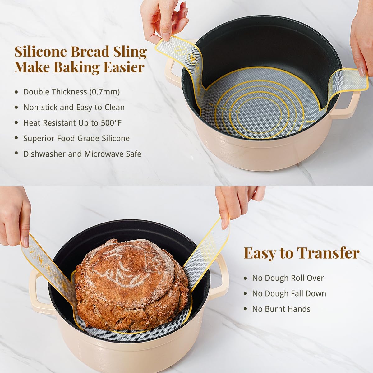 BAVIFY Sourdough Starter Kit, Banneton Bread Proofing Baskets Set, Sourdough Bread Baking Supplies Making Tools with Dough Scraper, Whisk, Bread Lame, Recipe, Wood Pulp Banneton - 2 Round Gift Set