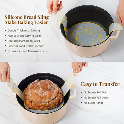 BAVIFY Sourdough Starter Kit, Banneton Bread Proofing Baskets Set, Sourdough Bread Baking Supplies Making Tools with Dough Scraper, Whisk, Bread Lame, Recipe, Wood Pulp Banneton - 2 Round Gift Set