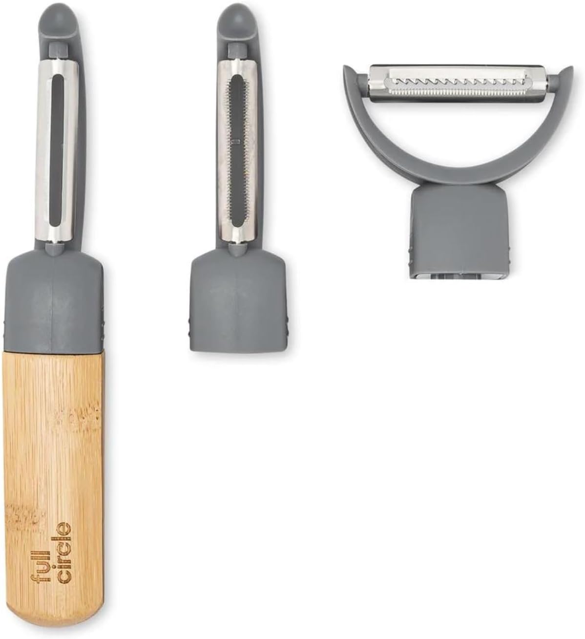 Peel Good Collection Straight Peeler – Bamboo and Stainless Steel Fruit and Vegetable Peeler – Removable Swivel Head - Kitchen Tool for Carrots, Apples, Potatoes and More