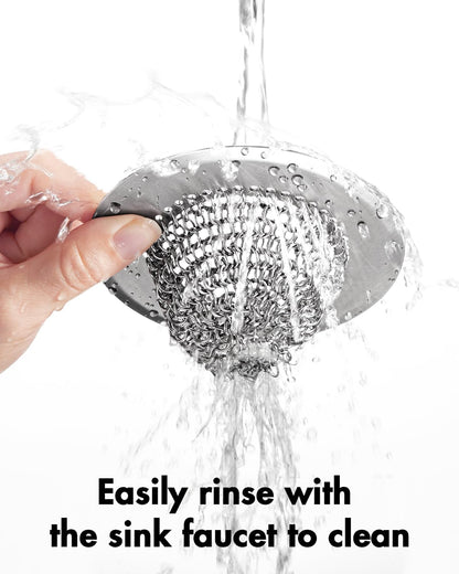 Kitchen Sink Drain Strainer,Patented Reversible Chain Mesh Basket Anti-Clog | Revolutionary Sink Strainer，Easy Clean，Fast Drainage，304 Stainless Steel Rust-Proof，4.4" Large Capacity Food Catcher/Handmade