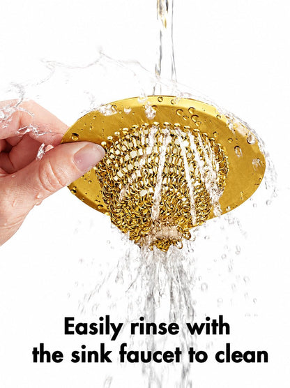 Kitchen Sink Drain Strainer,Patented Reversible Chain Mesh Basket Anti-Clog | Revolutionary Sink Strainer，Easy Clean，Fast Drainage，304 Stainless Steel Rust-Proof，4.4" Large Capacity Food Catcher/Handmade
