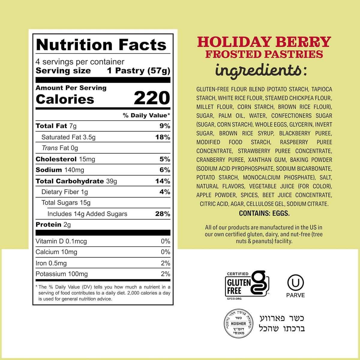 Iced Berry Toaster Pastries, Limited Edition 8oz (4pk)