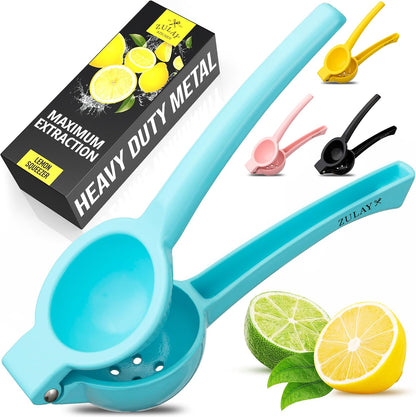 Metal Lemon Squeezer - Handheld Lemon Juicer Squeezer - Easy to Use Citrus Juicer - Manual Press for Extracting the Most Juice Possible - Extracts Every Last Drop