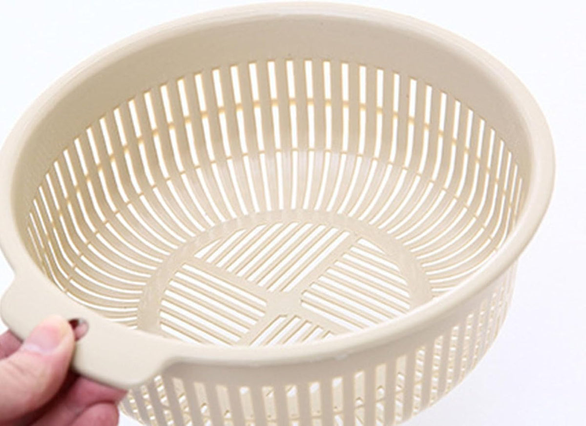 2 in 1 Colander Bowl Set Detachable Strainer Serving Bowl for Kitchen