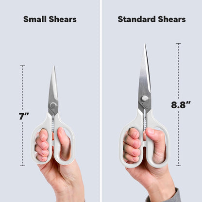 Heavy Duty Kitchen Shears - Stainless Steel, Versatile and Easy Clean Scissors for Meat, Herbs and Veggies - Ambidextrous Comfort Handle - Professional Grade - Red