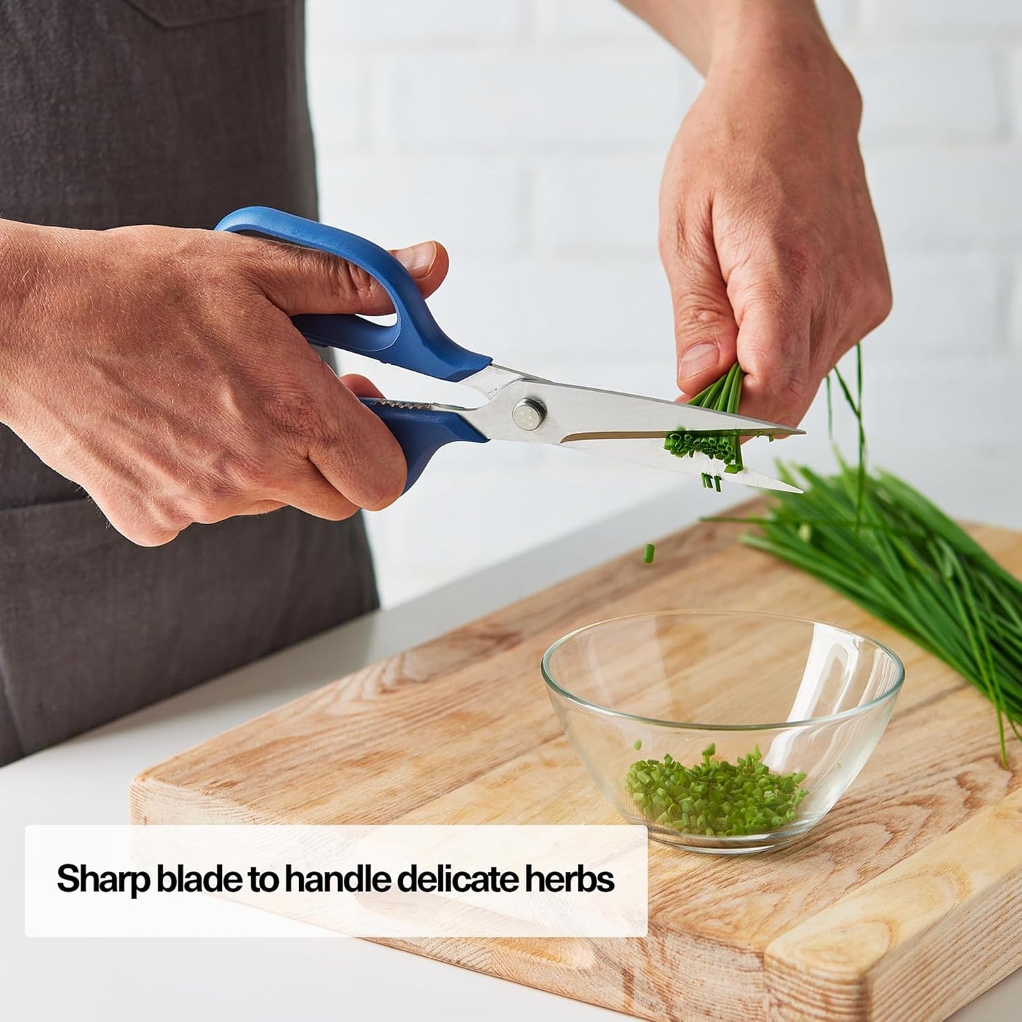 Heavy Duty Kitchen Shears - Stainless Steel, Versatile and Easy Clean Scissors for Meat, Herbs and Veggies - Ambidextrous Comfort Handle - Professional Grade - Red