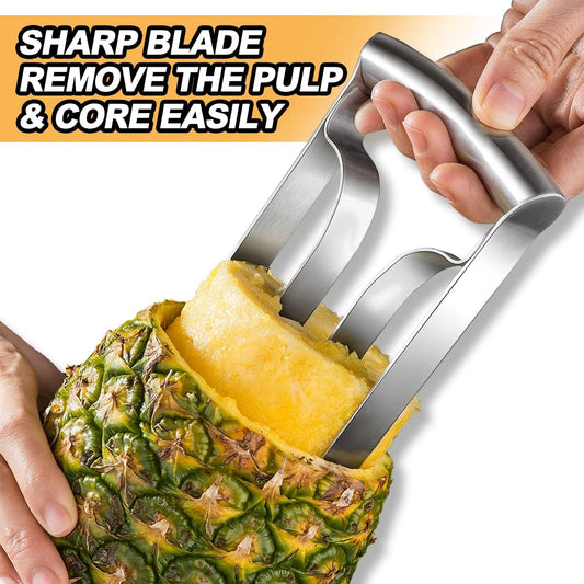 Pineapple Corer Large Stainless Steel Pineapple Corer Peeler Pineapple Cutter Fruit tool Easy Kitchen Tool - Large