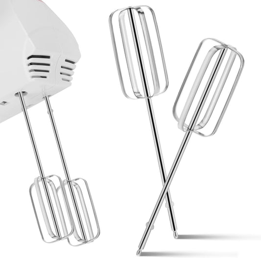 Hand Mixer Beaters Replacement Parts 2-Pack Mixer Whisks Compatible with Premium Mixers Egg Beater Attachment for Whipping Eggs and Mixing Dough Kitchen Appliance Accessory 8.38X1.77X1.77In