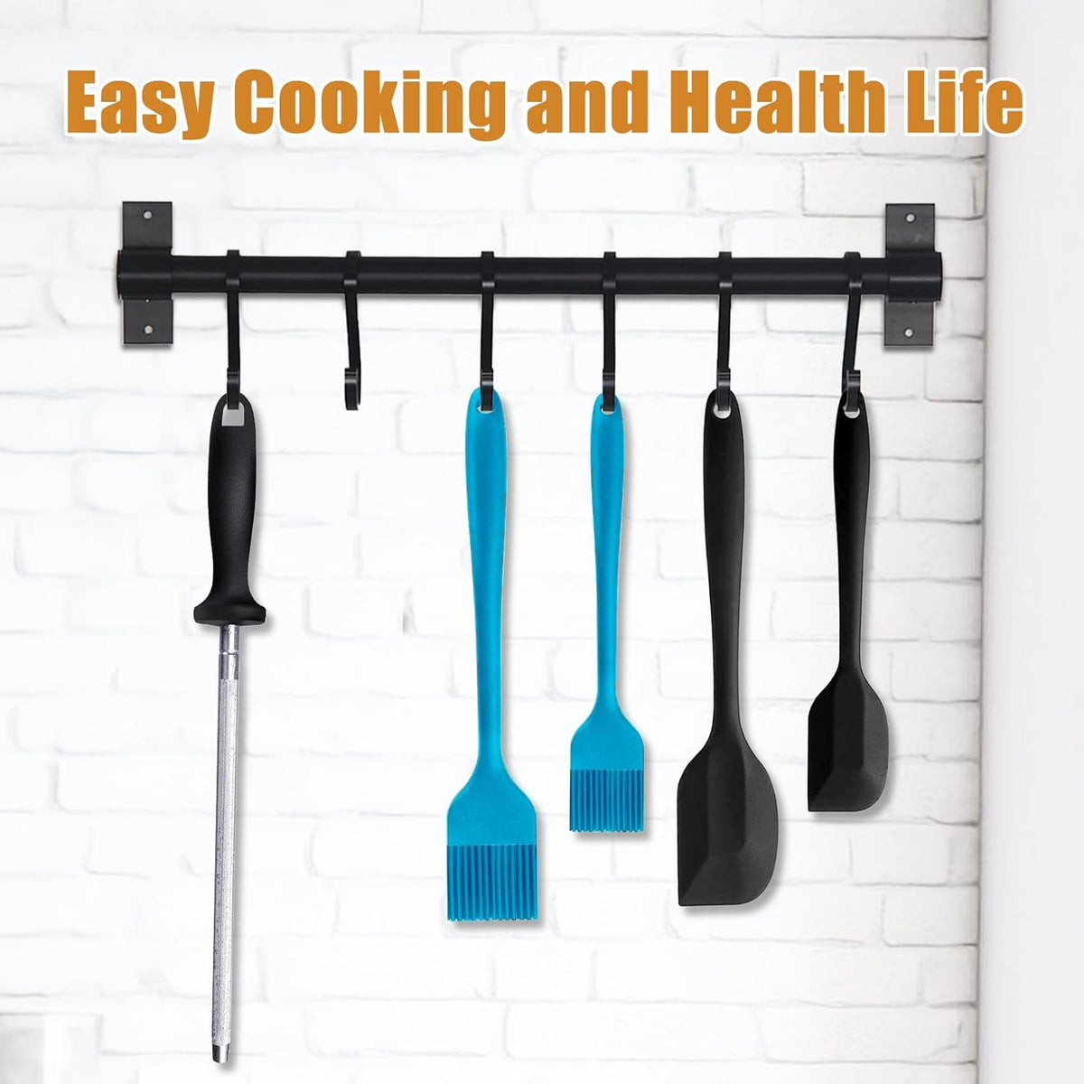 Silicone Basting Brush for Cooking 2 Pcs Pastry Brush for Grilling,Oil,BBQ,Meat,Sauce,Baking (Black)