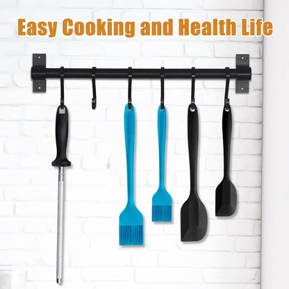 Silicone Basting Brush for Cooking 2 Pcs Pastry Brush for Grilling,Oil,BBQ,Meat,Sauce,Baking (Black)