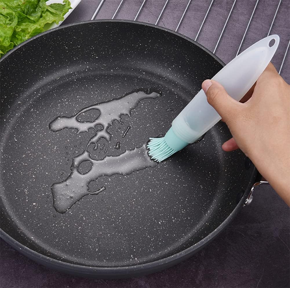 3 Pcs Barbecue Bottle Brush Pastries Applicator Tip Tail Home Pressing Silicone Bottle Kitchen Baking Tool for Cooking and Roasting with Silicone Bottle and Silicone Bottle Brush