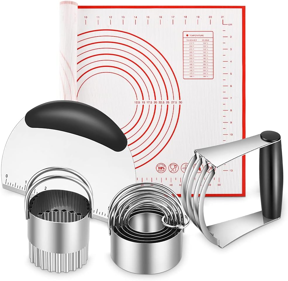 Pastry Cutter, Biscuit Cutter, Dough Scraper, Pastry Blender, Baking Mats