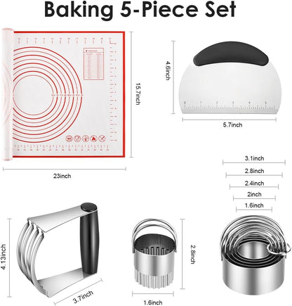 Pastry Cutter, Biscuit Cutter, Dough Scraper, Pastry Blender, Baking Mats
