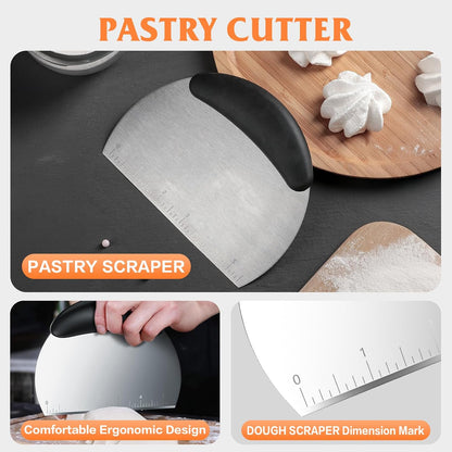 Pastry Cutter, Biscuit Cutter, Dough Scraper, Pastry Blender, Baking Mats