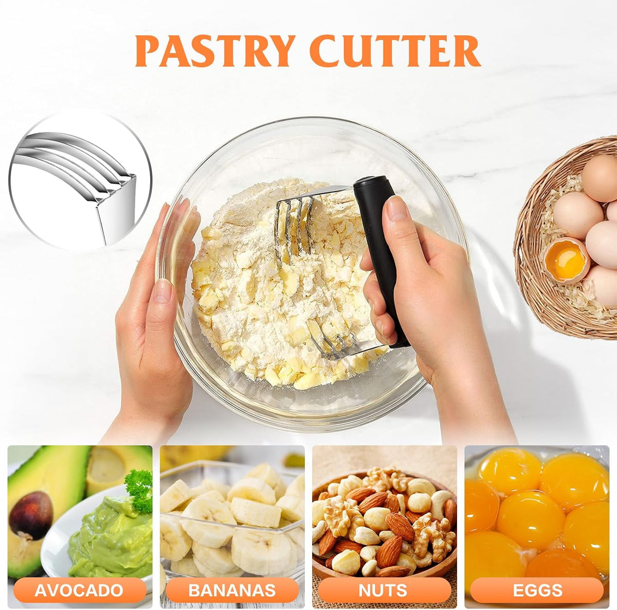 Pastry Cutter, Biscuit Cutter, Dough Scraper, Pastry Blender, Baking Mats