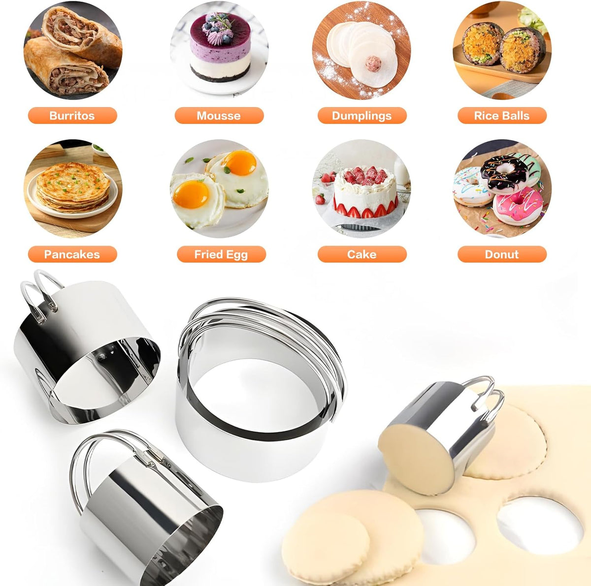 Pastry Cutter, Biscuit Cutter, Dough Scraper, Pastry Blender, Baking Mats