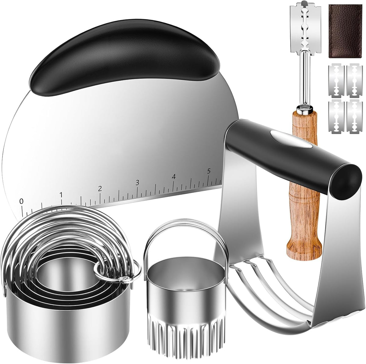 Pastry Cutter, Biscuit Cutter, Dough Scraper, Pastry Blender, Baking Mats